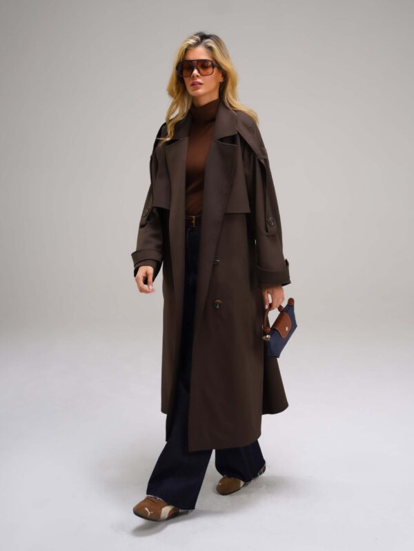 بارانی بلند شنل‌دار Prada
